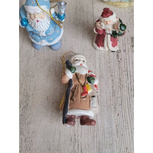 Santa Claus Vintage variety ornament Xmas set rustic decor - Picture 2 of 7